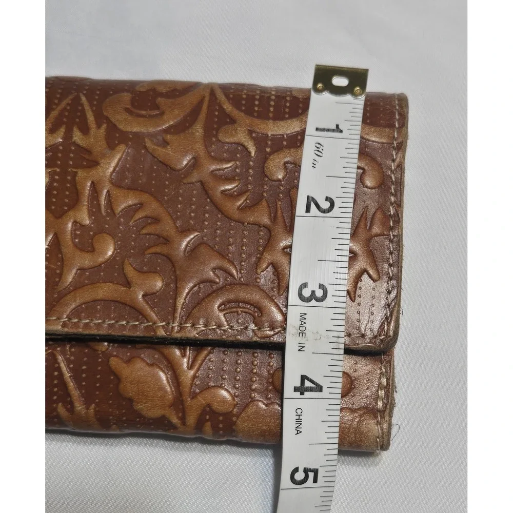 Patricia Nash Varesse Tooled Leather Bifold Wallet-Italian Folklore Pre Loved